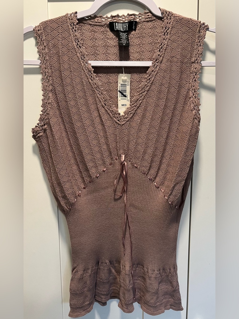 Laundry By Shelli Segal Mauve Knit Sleeveless Camisole
